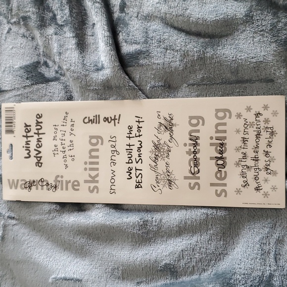 4/$12 Winter Sentiments Stickers 2 Sided - Picture 2 of 2